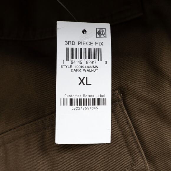 Mode of One Men Multi Pocket Bomber Jacket Dark Walnut Size XL - Picture 6 of 6